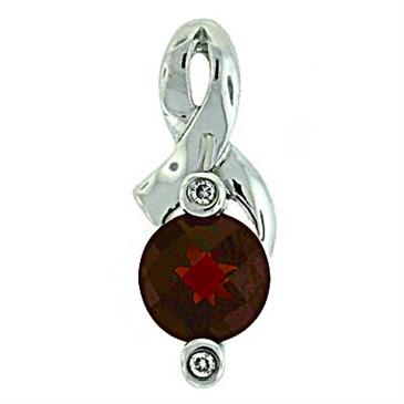 Prima Garnet & Diamond Pendant