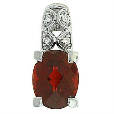 Prima Garnet & Diamond Pendant