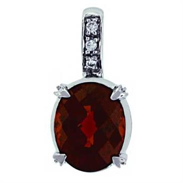 Prima Garnet & Diamond Pendant