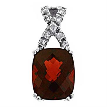 Prima Garnet & Diamond Pendant