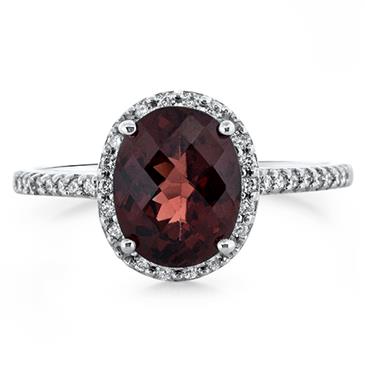 Prima Garnet & Diamond Ring