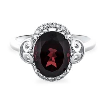 Prima Garnet & Diamond Ring