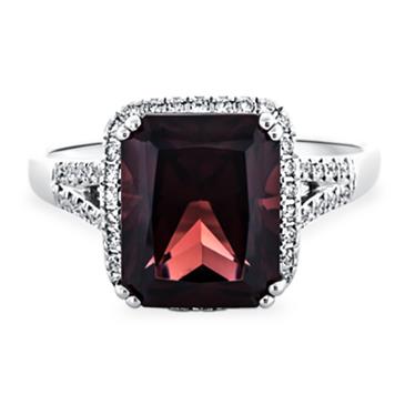 Prima Garnet & Diamond Ring