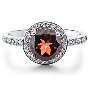 Prima Garnet & Diamond Ring