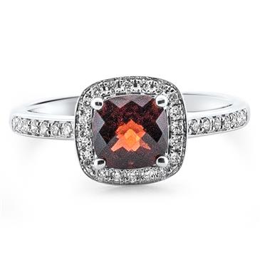 Prima Garnet & Diamond Ring