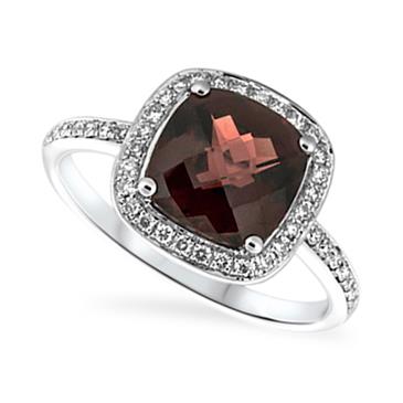 Prima Garnet & Diamond Ring