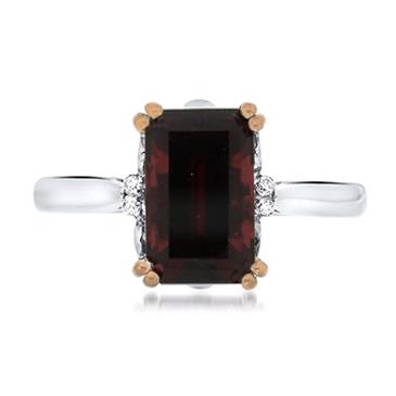 Prima Garnet & Diamond Ring