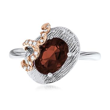 Prima Garnet & Diamond Ring