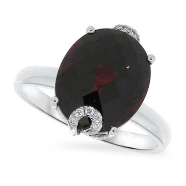 Prima Garnet & Diamond Ring