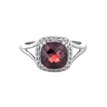 Prima Garnet & Diamond Ring