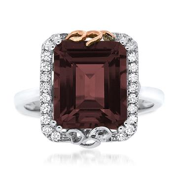 Prima Garnet & Diamond Ring