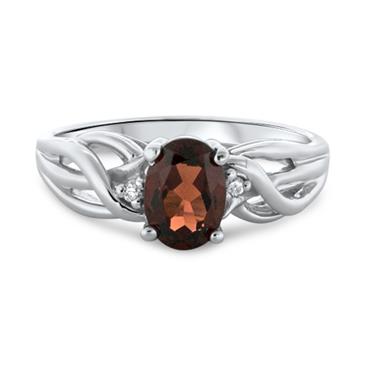 Prima Garnet & Diamond Ring