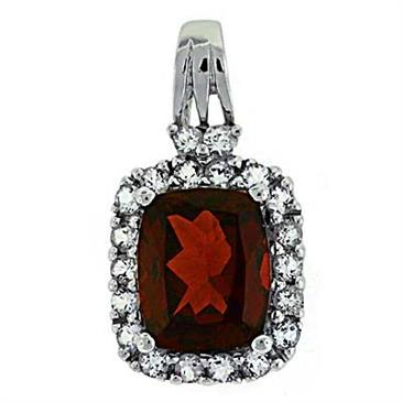 Prima Garnet & White Topaz Pendant