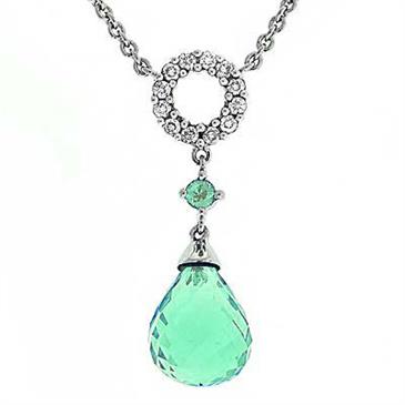 Prima Green Amethyst & Diamond Necklace