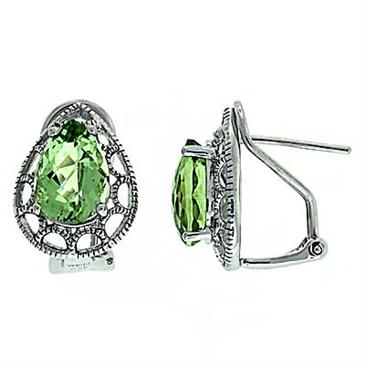 Prima Green Amethyst Earrings