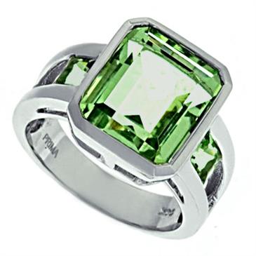 Prima Green Amethyst Ring