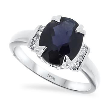 Prima Iolite & Diamond Ring