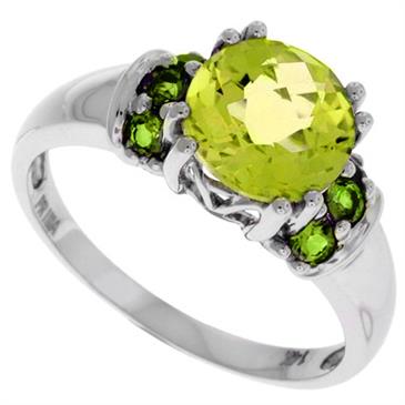 Prima Lemon Quartz And Peridot Ring