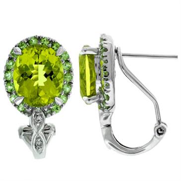 Prima Lemon Quartz & Diamond Earrings