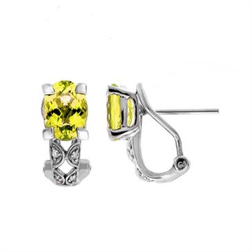 Prima Lemon Quartz & Diamond Earrings