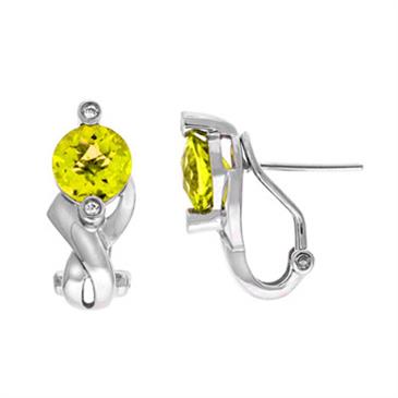 Prima Lemon Quartz & Diamond Earrings