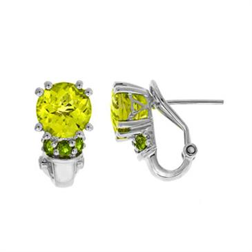 Prima Lemon Quartz & Peridot Earrings