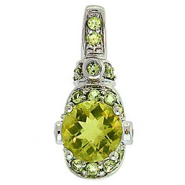 Prima Lemon Quartz & Peridot Pendant