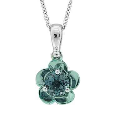 Prima London Blue Coated Mini Flower Pendant