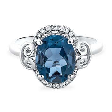 Prima London Blue & Diamond Ring