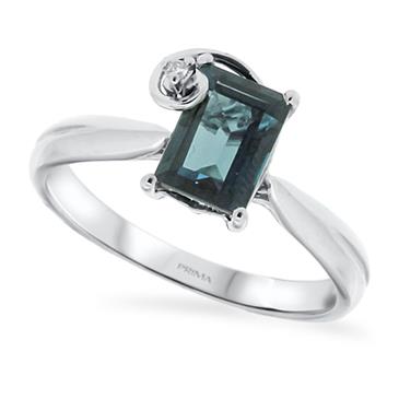 Prima London Blue Topaz & Diamond Ring