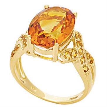 Prima Madera Citrine And Citrine Ring