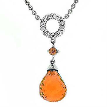 Prima Madera Citrine & Diamond Necklace