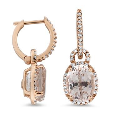 Prima Morganite & Diamond Earring