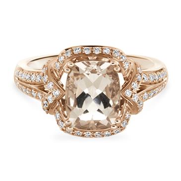 Prima Morganite & Diamond Fancy Ring