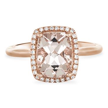 Prima Morganite & Diamond Ring