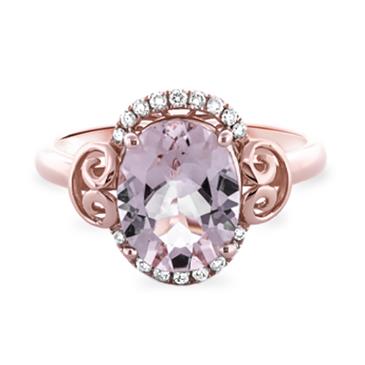 Prima Morganite & Diamond Ring