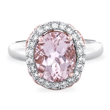 Prima Morganite & Diamond Ring