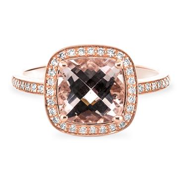 Prima Morganite & Diamond Ring