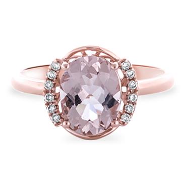 Prima Morganite & Diamond Ring