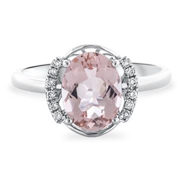 Prima Morganite & Diamond Ring