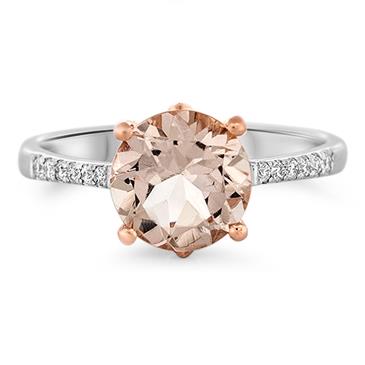 Prima Morganite & Diamond Ring