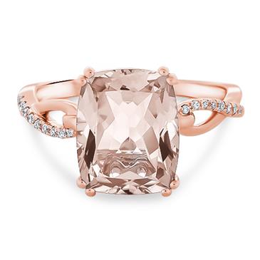 Prima Morganite & Diamond Ring