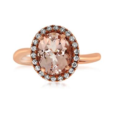 Prima Morganite & Diamond Ring