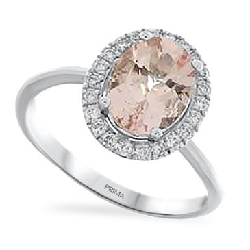 Prima Morganite & Diamond Ring