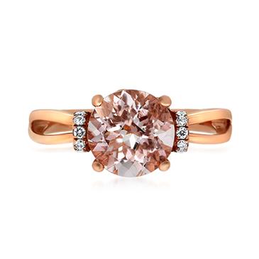 Prima Morganite & Diamond Ring