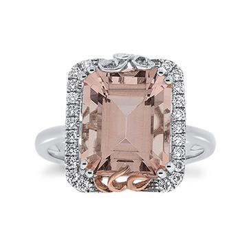 Prima Morganite & Diamond Ring