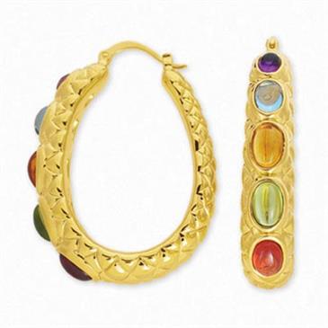 Prima Multi Color Gem Earrings