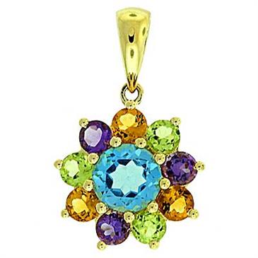 Prima Multi Color Stone Pendant