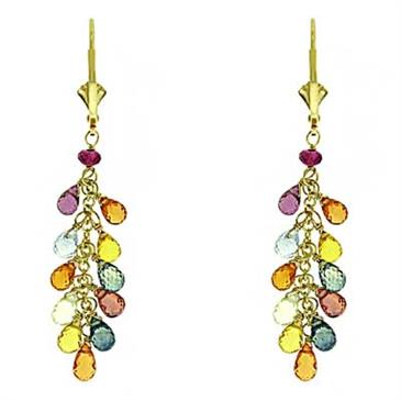 Prima Multi Sapphire & Tourmaline Earrings