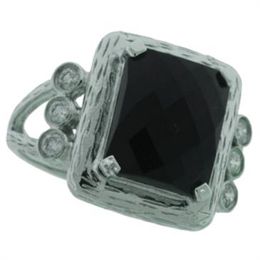 Prima Onyx And Diamond Ring